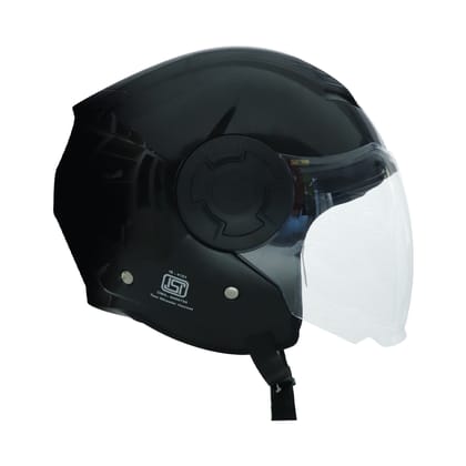 TVS half Face DFL - Glossy Black Helmet  - Large