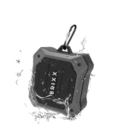 Brixx Explorer D520 Rugged Outdoor Bluetooth Speaker (Grey & Black)-Grey & Black