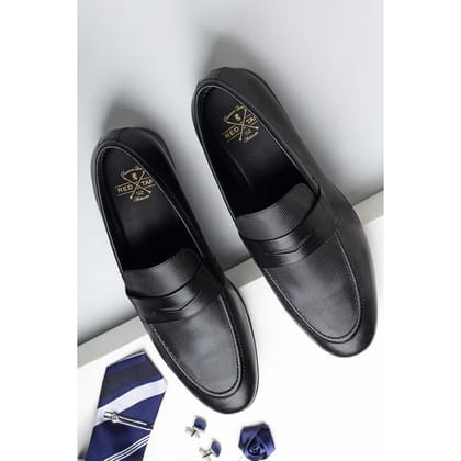 RedTape Men's Black Slip-On Shoes