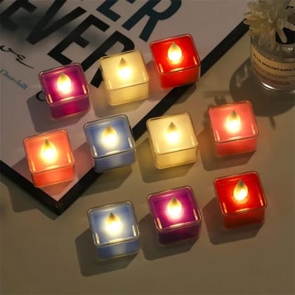 Square LED Candles - 24 Pcs