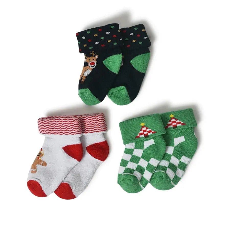 Fundays Kids Jingle Socks Set of 3-4-6 Y / Multicolor