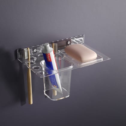 Soap Dish with Toothbrush & Tumbler Holder