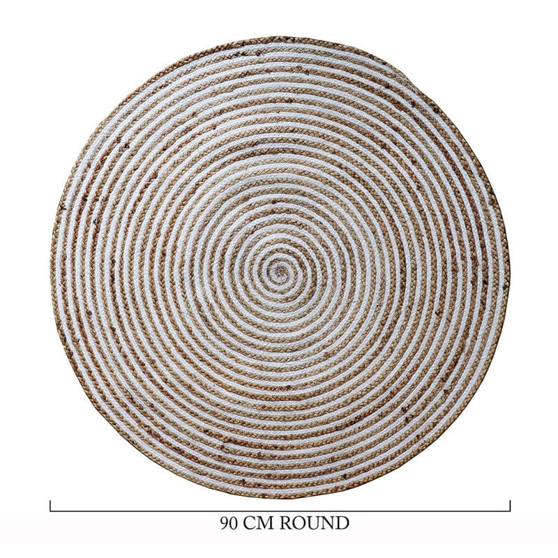 Artisanal Handmade Round Jute Rug Mat