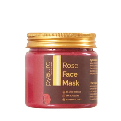 Rose Face Mask, The power of fresh rose petals for a glowing skin, Hygienically dried to capture skincare actives.  No preservatives added.-60 gm