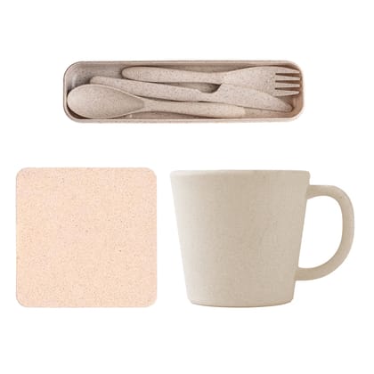 Eco-Friendly Executive Pack (Mighty Mug)-SOFT BEIGE