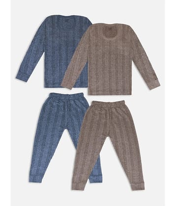 Trampoline Baby Boys & Baby Girls Cotton Blend Striped Thermal Set - None