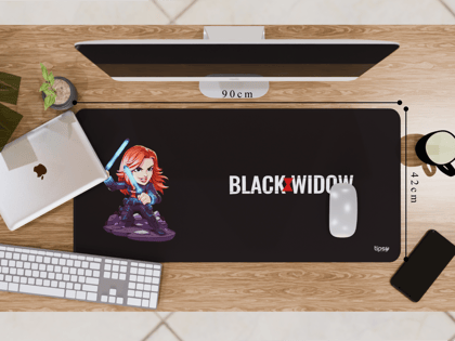 "Black Widow" Gaming Mousepad – Elevate Your Gaming Experience the Marvel Style-Extra Large ( 42CM X 90CM)