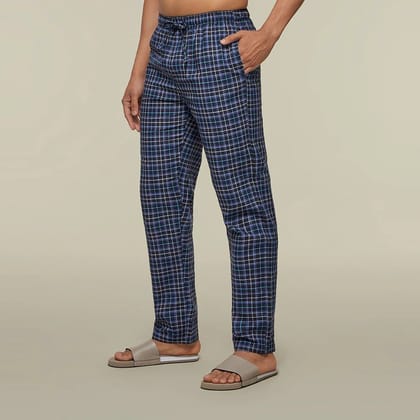 Checkmate Combed Cotton Pyjamas Midnight Blue M