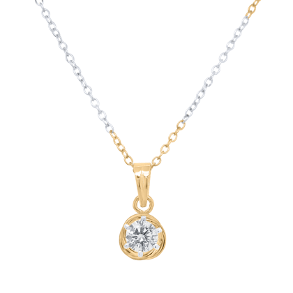 Elyse Solitaire Pendant-Yellow Gold