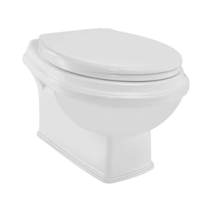 Jaquar Wall Mounted White Closet WC Queen's Prime QPS-WHT-7953UFPM with P-Trap