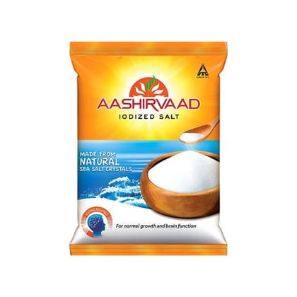 Aashirvaad Iodised Salt, 1 kg Pouch