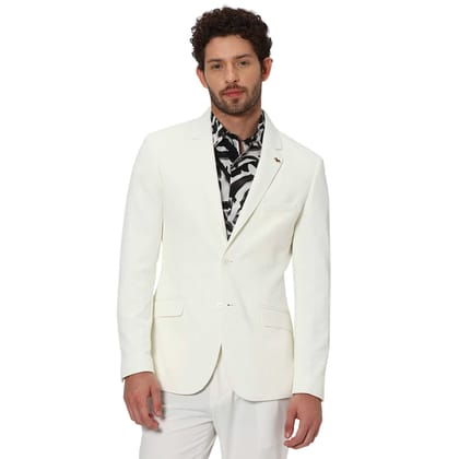 Mufti Off White Slim Fit Blazer