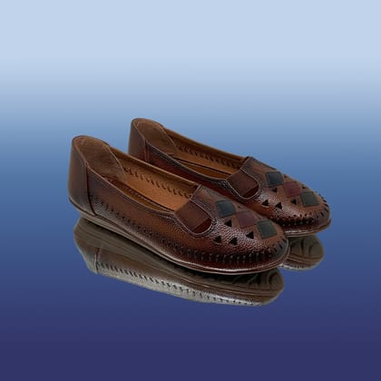 Brown Dry Milled Leather Loafers-Brown / 36