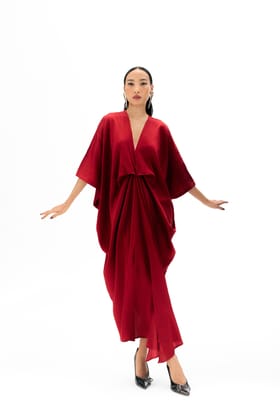 Tara Kaftan Raw Red-Free Size / Raw Red