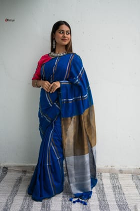 Zari Stripe Handloom Saree