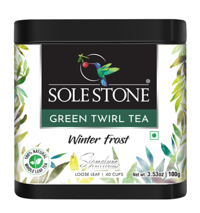 SOLE STONE Green Twirl Winter Frost Tea, 100g (Pack of 1)