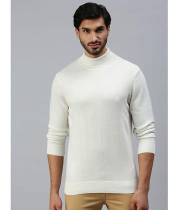 98 Degree North - White Woollen Blend Men''s Pullover Sweater ( Pack of 1 ) - None