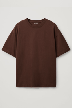 Brown- Oversized T-Shirt-XS