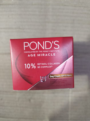 Pond's Age miracle 10% Retinol-collagen B3 complex Day cream spfis pa++ Plumps vaskin Foea youthful glow 