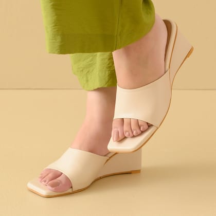 White Broad Strap Wedges-35