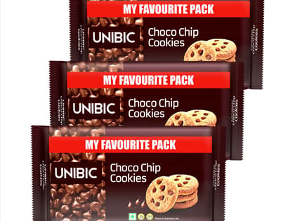 UNIBIC Choco Chip My Favourite Pack Cookies (900 g, Pack of 3)