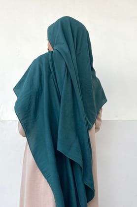 Malaysian Cotton Hijab - Teal Green-Teal Green