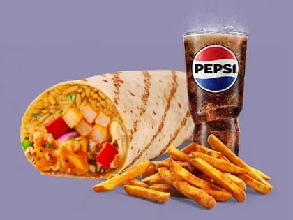 Fiery Volcano Burrito Meal - Veg