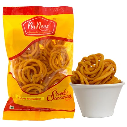 Onion Murukku | Small Onion Murukku | 150 g Pack (Weight - 150g) by NaNee's Foods