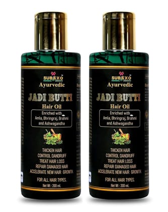 SUBAXO Herbal Hair Oil | Repair & Growth Formula, Jadi Buti Hair Oil (Pack of 2 x200ml)