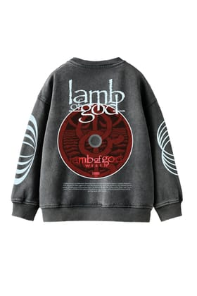 Lamb Of God Designed Oversized Sweatshirt-S / Vintage Black