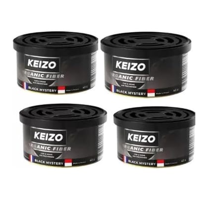 KEIZO Organic Fiber Black Mystery  Pack of 4