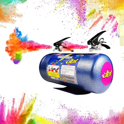 Tota Thunder Double Jet Holi Colour Cloud Gadget-Two Colors One Time Use Holi Cylinder - Natural and Herbal Gulal for Holi and Photoshoots-5Kg Cylinder