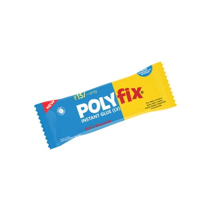 PolyFix Fast Bond Instant Glue: Clear, 50 Packets in 1 Bag - Ideal cyanoacrylate adhesive for repair, plastic bonding, ceramic pasting - 2g