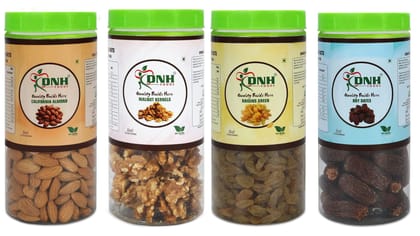 DRY FRUITS COMBO 2 KG  PACK 500G X 4 PC
