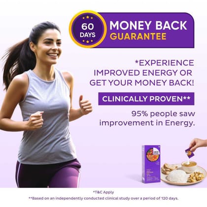 Family Nutrition Mix (Add to Food) - Clinically Proven to improve Energy, Immunity & Gut Health | Money Back Guarantee-60 Sachets - 30 Days