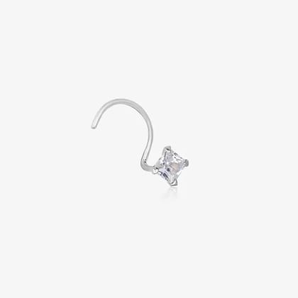 Silver Tiny Stone Nose Pin-Silver