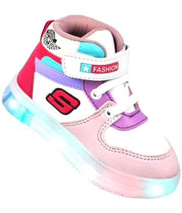 ZNS ROYAll - Pink Girls LED Shoes ( 1 Pair ) - None