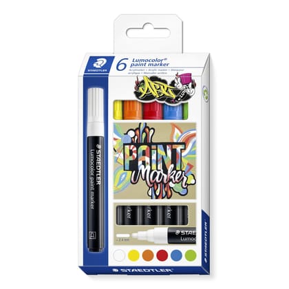 Staedtler- Lumocolor Paint Markers - 6 Count