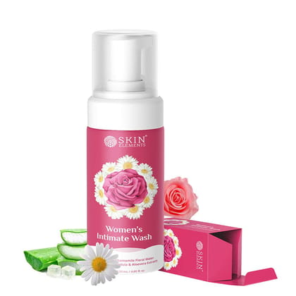 Intimate Wash for Women with Rose Water, Chamomile, Calendula & Aloe Vera Extracts (120ml)