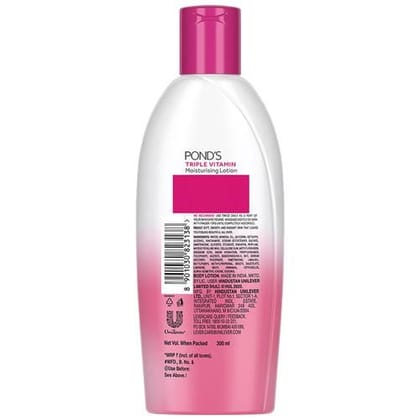 Pond's Triple Vitamin Moisturising Lotion - Silky Smooth Skin, Vitamins B3, E & C, 275ml