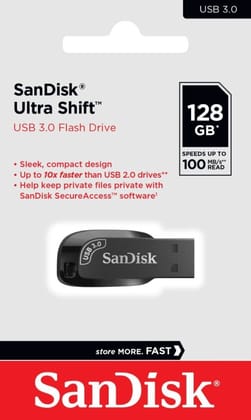 Sandisk CZ410 128GB Ultra Shift USB3.0 Pendrive (Black)