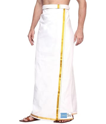 GOWRI TEX White Cotton Men's Dhoti ( Pack of 1 ) - None