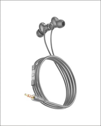 LYNE Photon 31 Extra Bass Wired  (Grey, In The Ear)