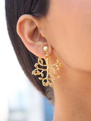 Golden Leaf Earring