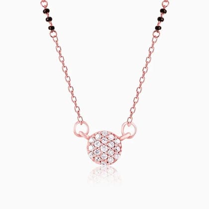 Rose Gold Zircon Embellished Mangalsutra