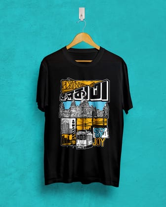 Kolkata-city of joy| BENGALI GRAPHICS TSHIRTS |-Black / X-small