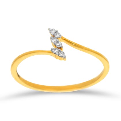 Senco Gold 18K Yellow Gold Insane Grace Diamond Ring (Gold Weight- 1.3 / HI-SI / 0.04 Ct)