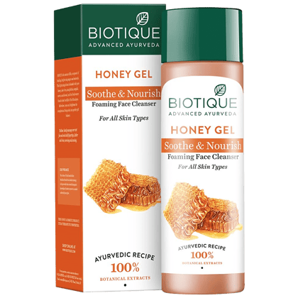 Biotique Soothe & Nourishing Foaming Face Wash - Honey Gel, For All Skin Type, 120 Ml Carton