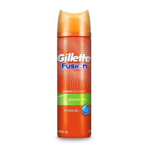 Gillette Fusion Hydra Pre Shave Gel - With Advanced Glide Technology, For Sensitive Skin, 195 gm Can