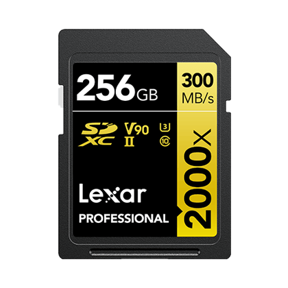 Lexar Professional 2000x 256GB SDHC UHS-II SD Card For Camera LSD20000256G-BNNNG